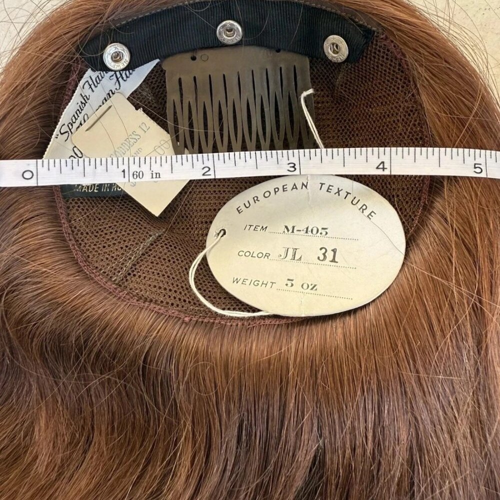 Vintage 100% Human Hair Fall from the 1970's -#31 Medium Brown NEW with tags - Picture 4 of 7